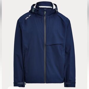 RLX Ralph Lauren Water Repellent Hooded Jacket Windbreaker Navy Blue XL